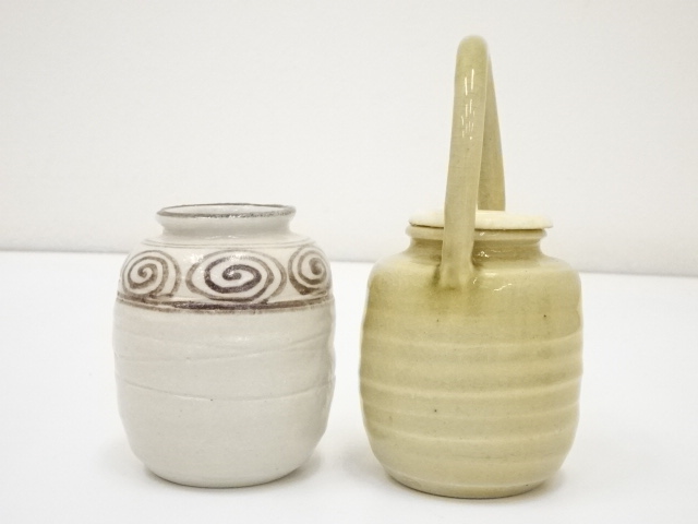 道具 ] - 道具 不老園造 色変わり四滴茶入（共箱） □z | ネット